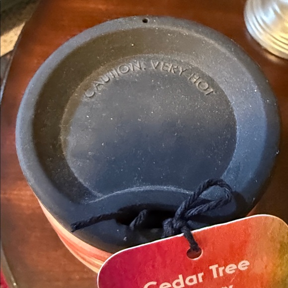 Cedar Tree Pottery, VT - Black & Shades of Coral Travel Mug- NWT - Picture 5 of 5